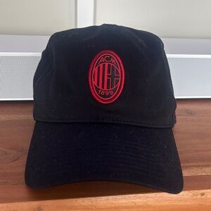 AC MILAN Puma soccer football 1899 serie a Black adjustable hat with Red Logo